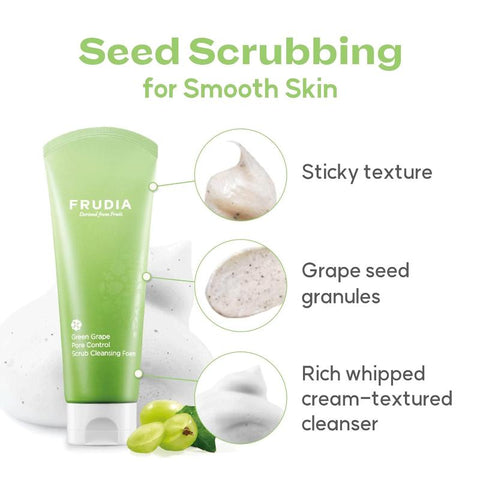 [Frudia] Green Grape Pore Control Scrub Cleansing Foam